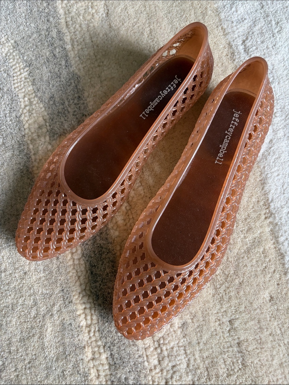 Jeffrey Campbell • Jelly Flats Size 7 37 Pink Peach New